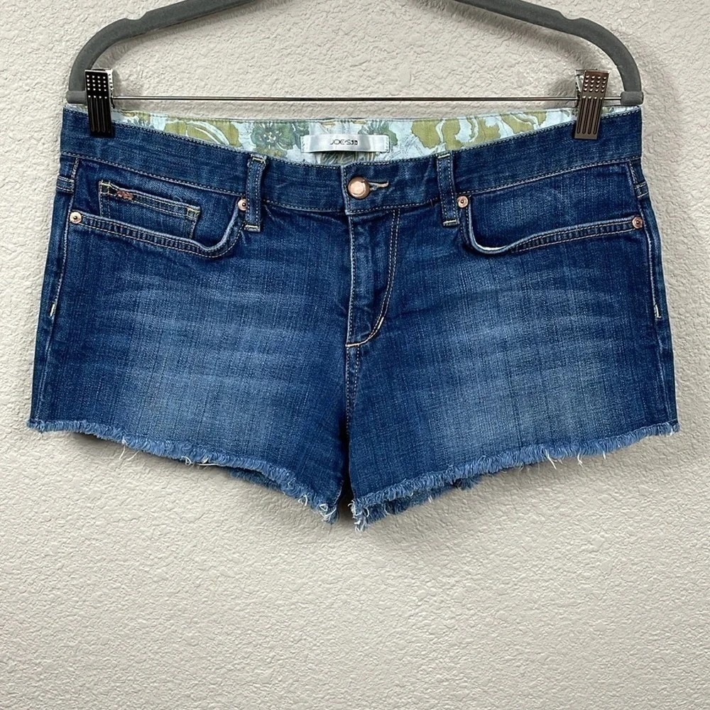 Joes Jeans Mid Rise Cut Off Jean Shorts Jorts Daisy Duke Raw Hem Sz 31